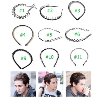 ราคาคาดผม ลวดสีดำ ผู้ชาย ผู้หญิง ทำจากลวด ทนทาน ที่คาดผม Hair band metal