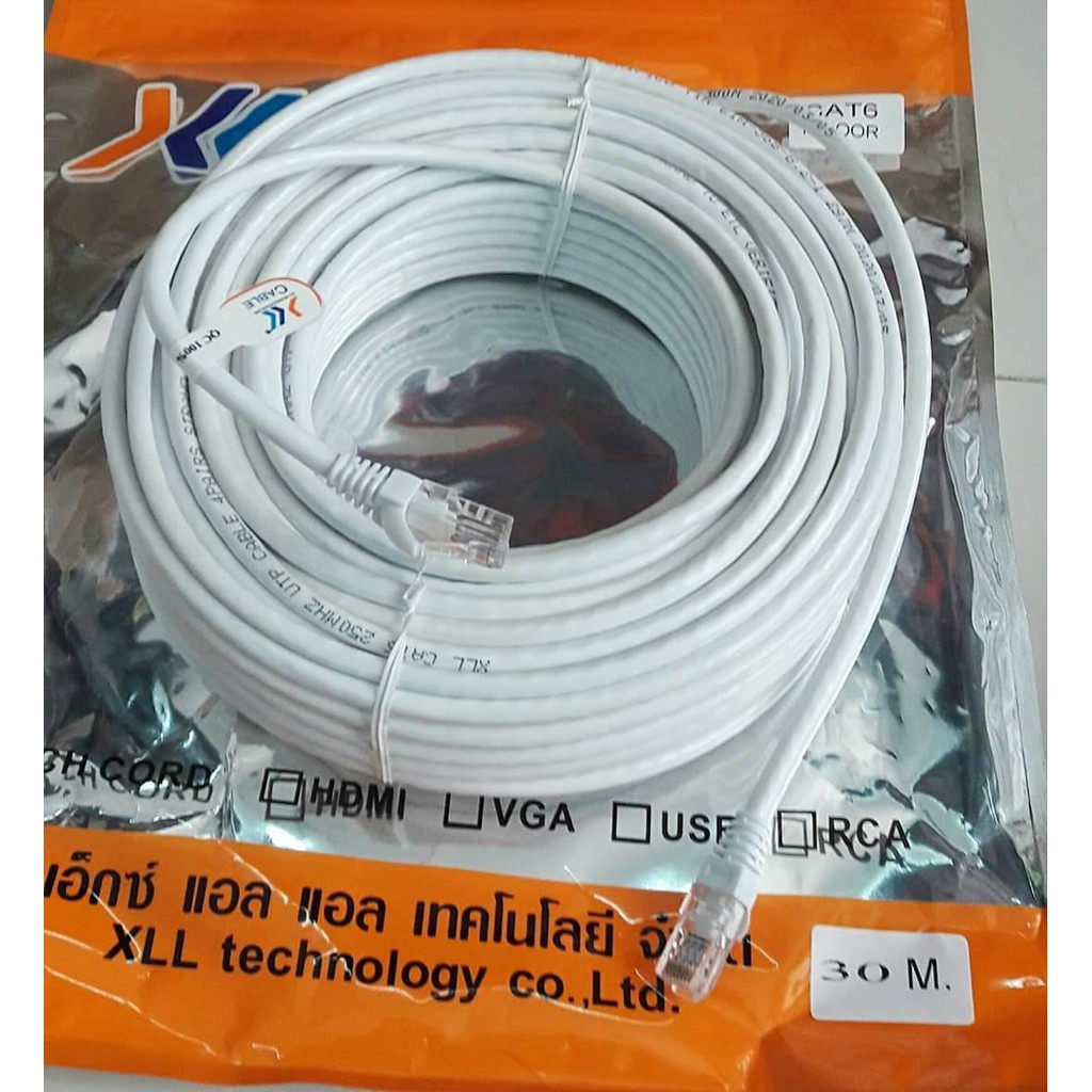 cable-lan-utp-cat6-สายแลนด์30-เมตร-แบบสำเร็จ-สายสัญญานอินเตอร์เน็ต-เข้าหัวแล้ว-ใช้ดีได้มาตราฐาน