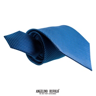 ANGELINO RUFOLO Necktie(NTN1750-จุด) เนคไทผ้าไหมทออิตาลี่คุณภาพเยี่ยม ดีไซน์ Dot สีน้ำเงิน/ฟ้า/เหลือง/เขียว/ขาว