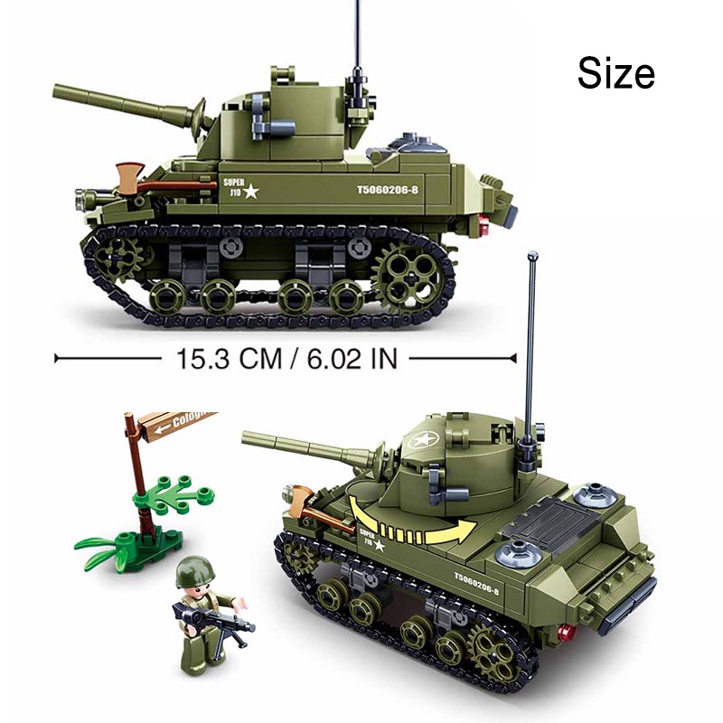 บล็อกตัวต่อ-รถถังสจ๊วต-ww2-m5-ลายกองทัพสหภาพโซเวียต-ของเล่นสําหรับเด็ก-344-ชิ้น