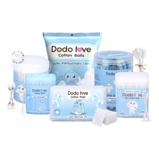 DODOLOVE ผ้าก๊อซทำความสะอาดช่องปากเด็ก 30 ก้าน สำลีก้านกระดาษ หัวเล็ก 200 ก้าน หัวใหญ่ 110 ก้าน สำลีแผ่น สำลีก้อน