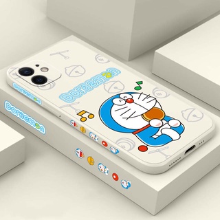 สีขาว Doraemon เคสไอโฟน11 ปลอกซิลิโคนลาย สําหรับ เคส Apple IPhone12PROMAX 12PRO 12 11ProMax 11Pro 11 XSmax XR XS X SE2020 8 8Plus เคส I8+  7 7Plus เคส i6 6s 6plus เคส 6s+ โดเรม่อน ซิลิโคนนิ่มขอบตรง เคสไอโฟน7พลัส เคสโทรศัพท์มือถือ ลายการ์ตูน เเฟชั่น สำหรับ