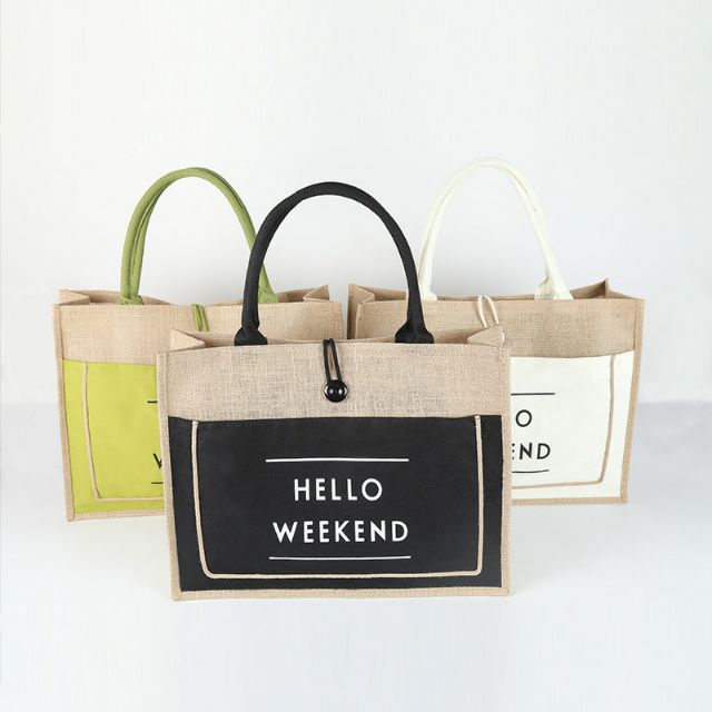 กระเป๋าสาน-ลดโลกร้อน-hello-พร้อมส่ง-กระเป๋าผ้า