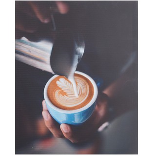 Bighot NICE รูปภาพพิมพ์ผ้าใบ Coffee Shop ขนาด 40x50ซม. (ก.xส.) ( รินนมใส่ถ้วยกาแฟ) C4050-2