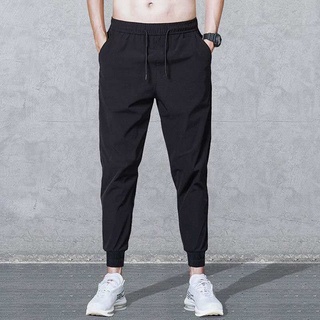 ZJH SHOP กางเกงแฟชั่น ขาจั๊ม สไตล์เกาหลี ผ้านิ่มใส่สบาย สำหรับผู้ชาย