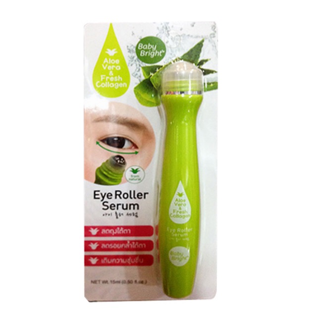 ภาพหน้าปกสินค้าBaby Bright Aloe Vera & Fresh Collagen Eye Roller Serum 15m