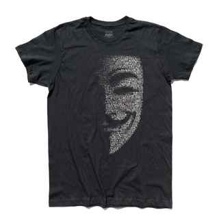[S-5XL] เสื้อยืดลําลอง แขนสั้น คอวี ทรงสลิมฟิต ลาย V For Revenge Revolution Anarchy Resistance Mask Guy Fawkes สําหรับผู