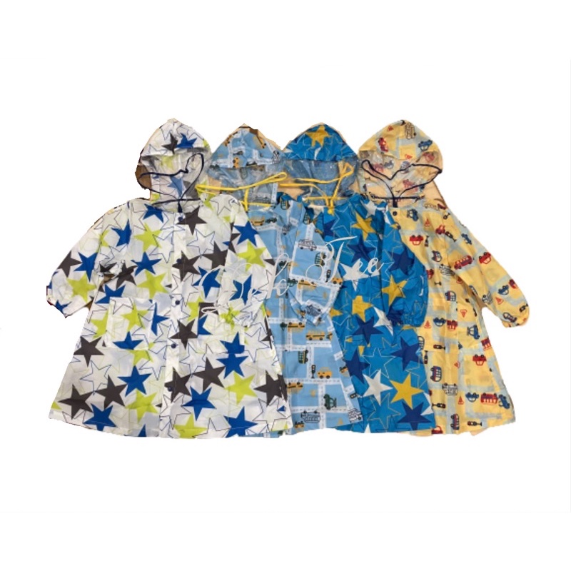 เสื้อกันฝนสำหรับเด็ก-ลายน่ารัก-พร้อมถุงเก็บ-babble-boon-นำเข้าจากญี่ปุ่น