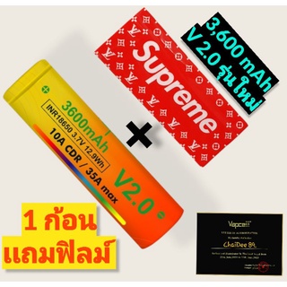 สินค้า [1ก้อน/ฟิลม์] ถ่าน Vapcell  สีทอง 18650 3600 mAh 35A