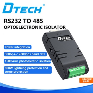 Dtech RS232 เป็น RS485 ตัวแปลงแยกโฟโตอิเล็กทริก สองทาง เกรดอุตสาหกรรม