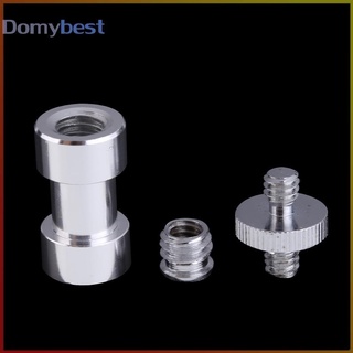 ♚Domy♚ 3-in-1 สกรูขาตั้งกล้อง แฟลชเมาท์อะแดปเตอร์กล้อง 1/4 3/8 นิ้ว