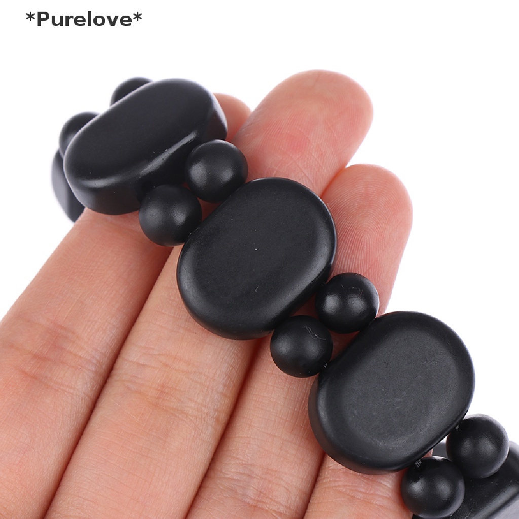 purelove-สร้อยข้อมือ-ลูกปัดหินธรรมชาติ-สีดํา-แฟชั่นสําหรับผู้หญิง-และผู้ชาย