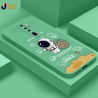 เคสซิลิโคนนิ่ม ลายการ์ตูนนักบินอวกาศ NASA สําหรับ OPPO A9 A5 2020 A3S A5S AX5S A12 A7 A15 A15S A35 A52 A72 A92 A53 A32 A33 A31 A8 F11 A9X A11 A11X A12E Realme C1