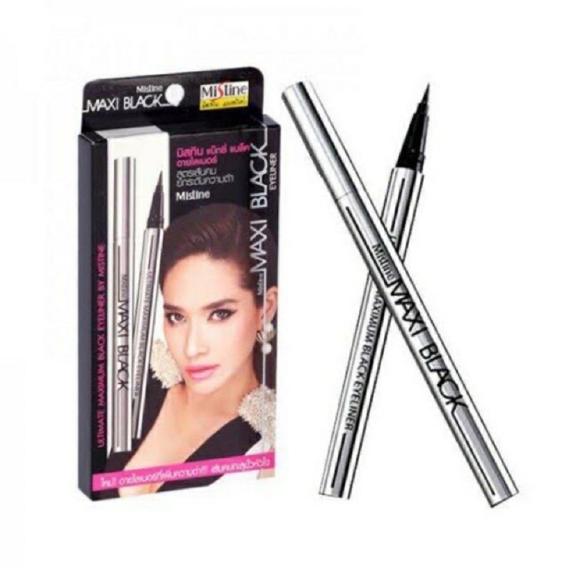 ภาพหน้าปกสินค้าแท้Mistine Maxi Black Eyeliner 1g. มิสทีน แม็กซี่ แบล็ค อายไลเนอร์ใหม่ล่าสุดหมดอายุปี2025 ค่ะ