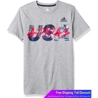 Adidasเสื้อยืดแขนสั้น Adidas Boys Short Sleeve Graphic Tee T-Shirt AdidasMens Womens T-shirts?[x