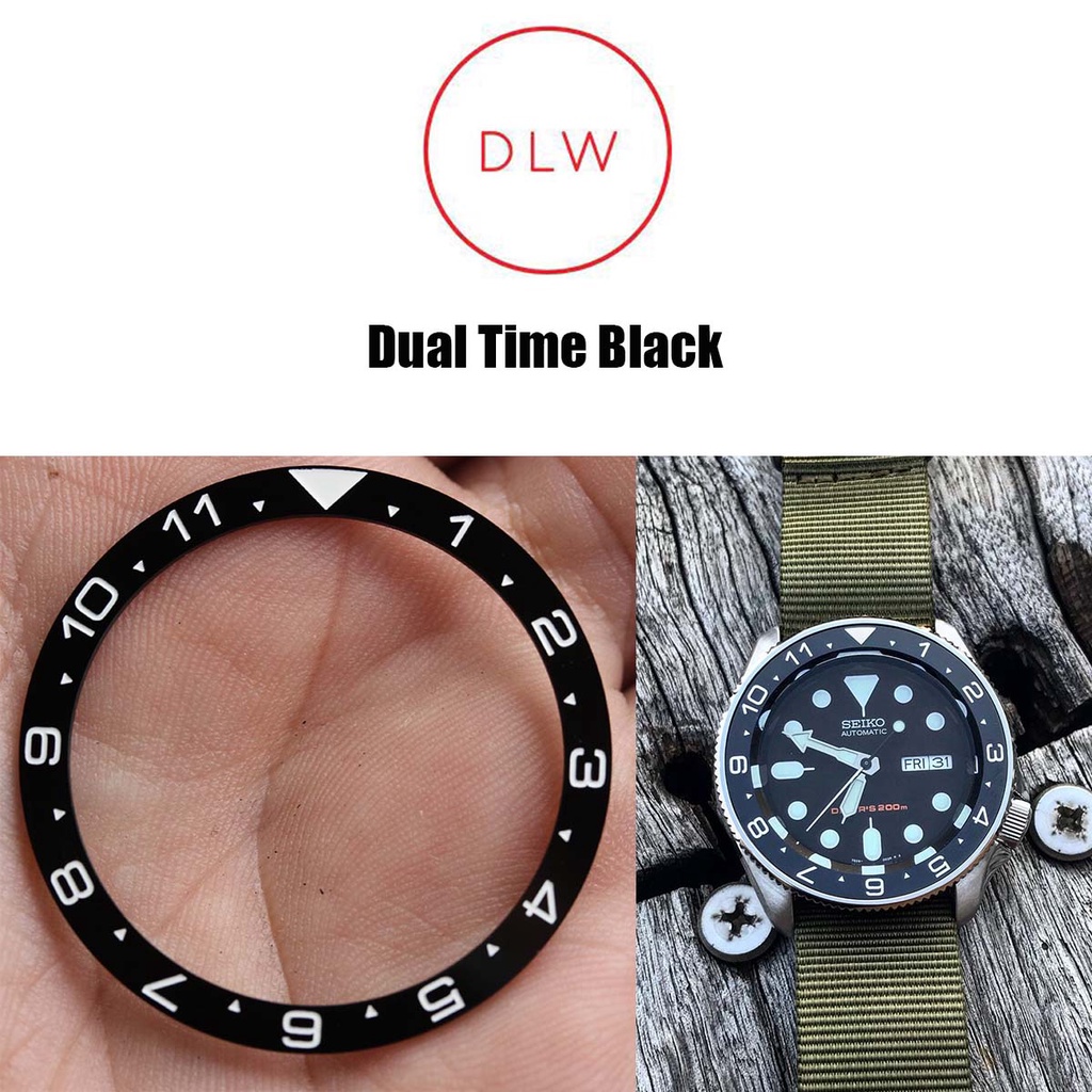 ขอบเซรามิคแบบเรียบ Flat Ceramic Insert แบรนด์ DLW Watches สำหรับ Seiko  SKX007,009,011,A65, Seiko 5 Sports SRPD | Shopee Thailand