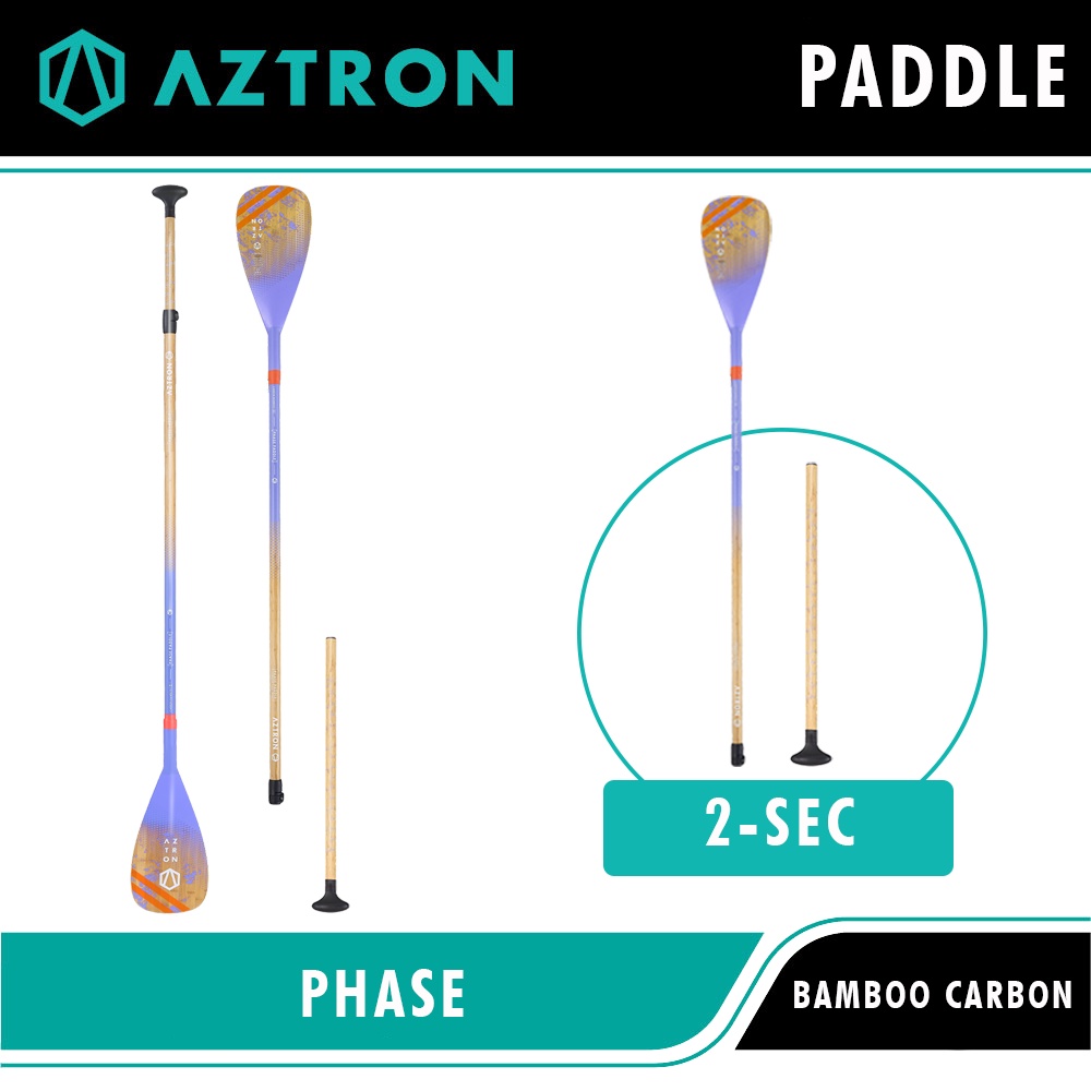 aztron-phase-bamboo-carbon-paddle-ไม้พาย-ไม้พายคาร์บอนไม้ไผ่-สำหรับบอร์ดยืนพาย-อุปกรณ์สำหรับกีฬาทางน้ำ