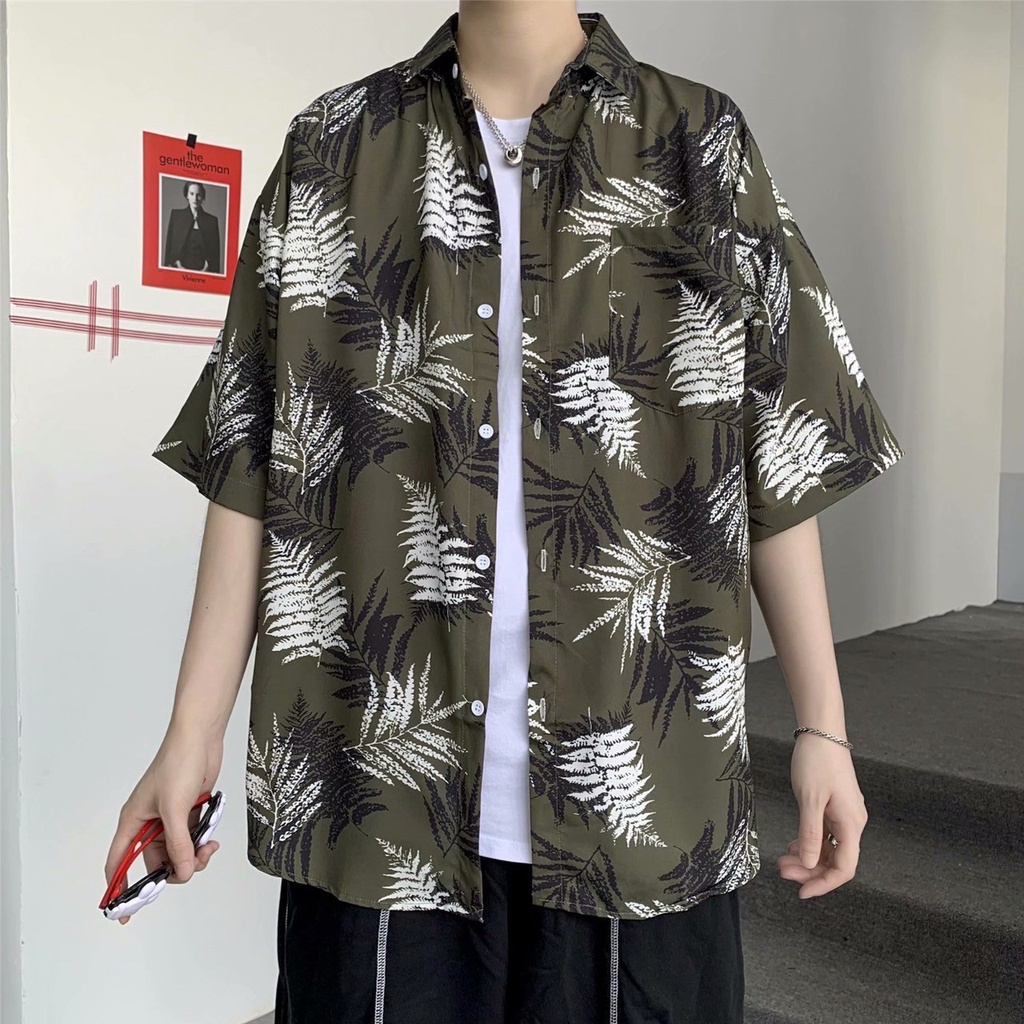 เสื้อฮาวาย-ลายใหม่-เสื้อวินเทจ-hawaii-เชิ้ตเกาหลี-สินค้ามาใหม่-ผ้านิ่มขึ้น-สไตล์เกาหลีมาแรง-พร้อมส่ง