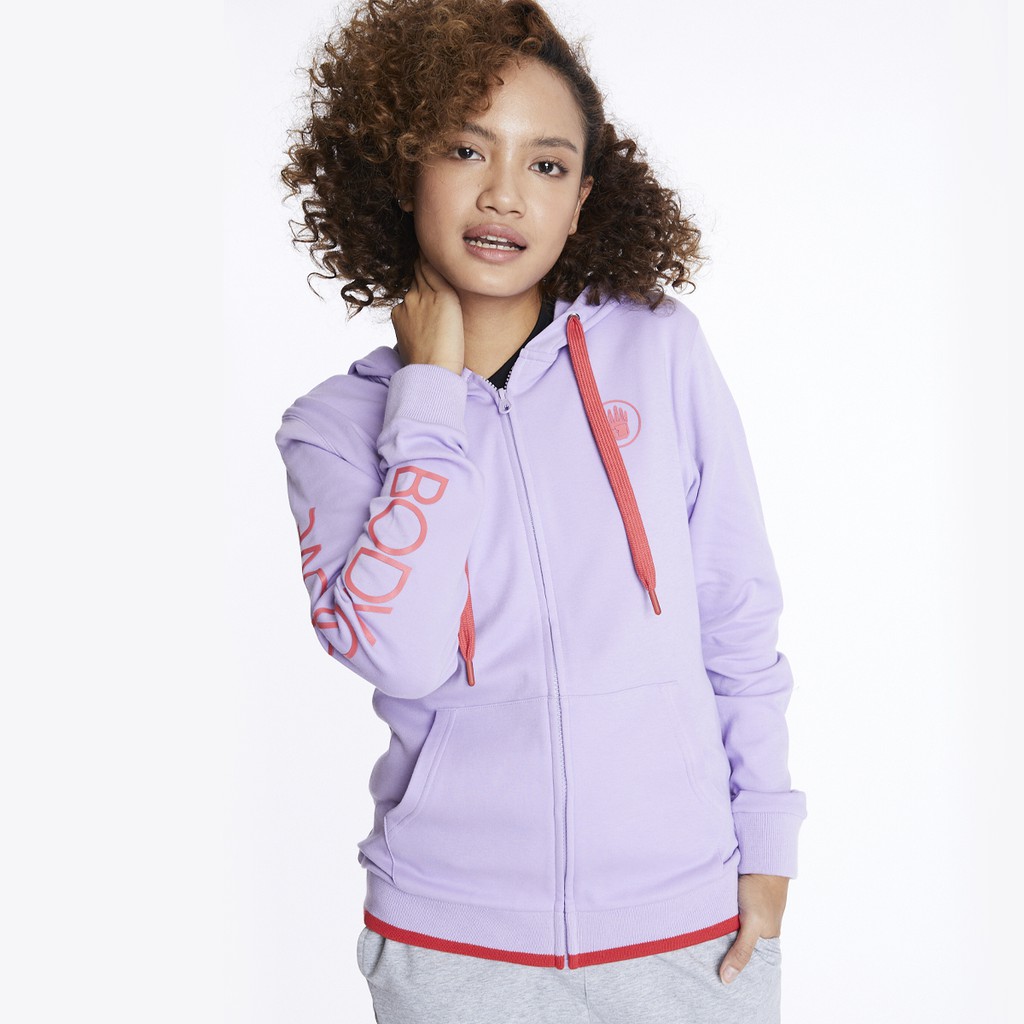 รูปภาพสินค้าแรกของBODY GLOVE Women's SC Essential Hoodies เสื้อฮู้ด ผู้หญิง สีม่วงอ่อน-16