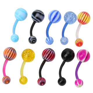 BST✿20Pcs Round Plastic Ball Belly Navel Body Bar Ring 0.31"