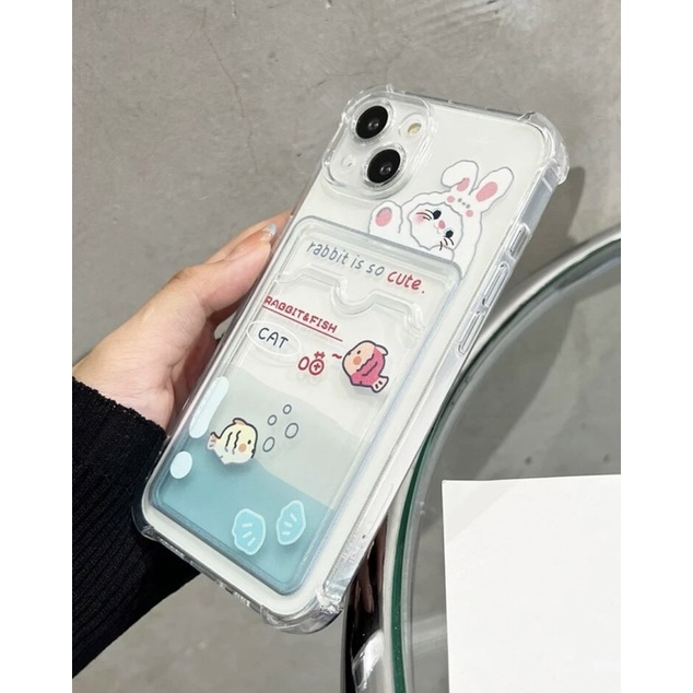 เคสไอโฟนลายการ์ตูนพร้อมช่องเสียบการ์ด