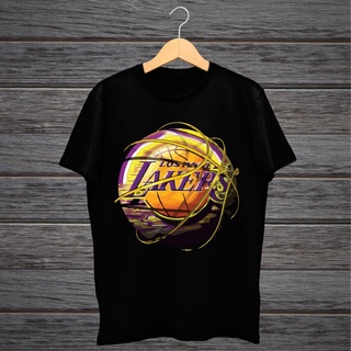 NBA BASKETBALL LAKERS LOS ANGELES GRAPHIC BLACK Top Tees T-SHIRT 12 เสื้อยืดผู้ชาย