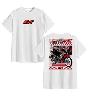 คอลูกเรือเสื้อยืดคอกลมเสื้อยืด ลาย Distro HONDA SUPRA X 125 RACING สําหรับผู้ชาย และผู้หญิงผ้าฝ้ายแท้