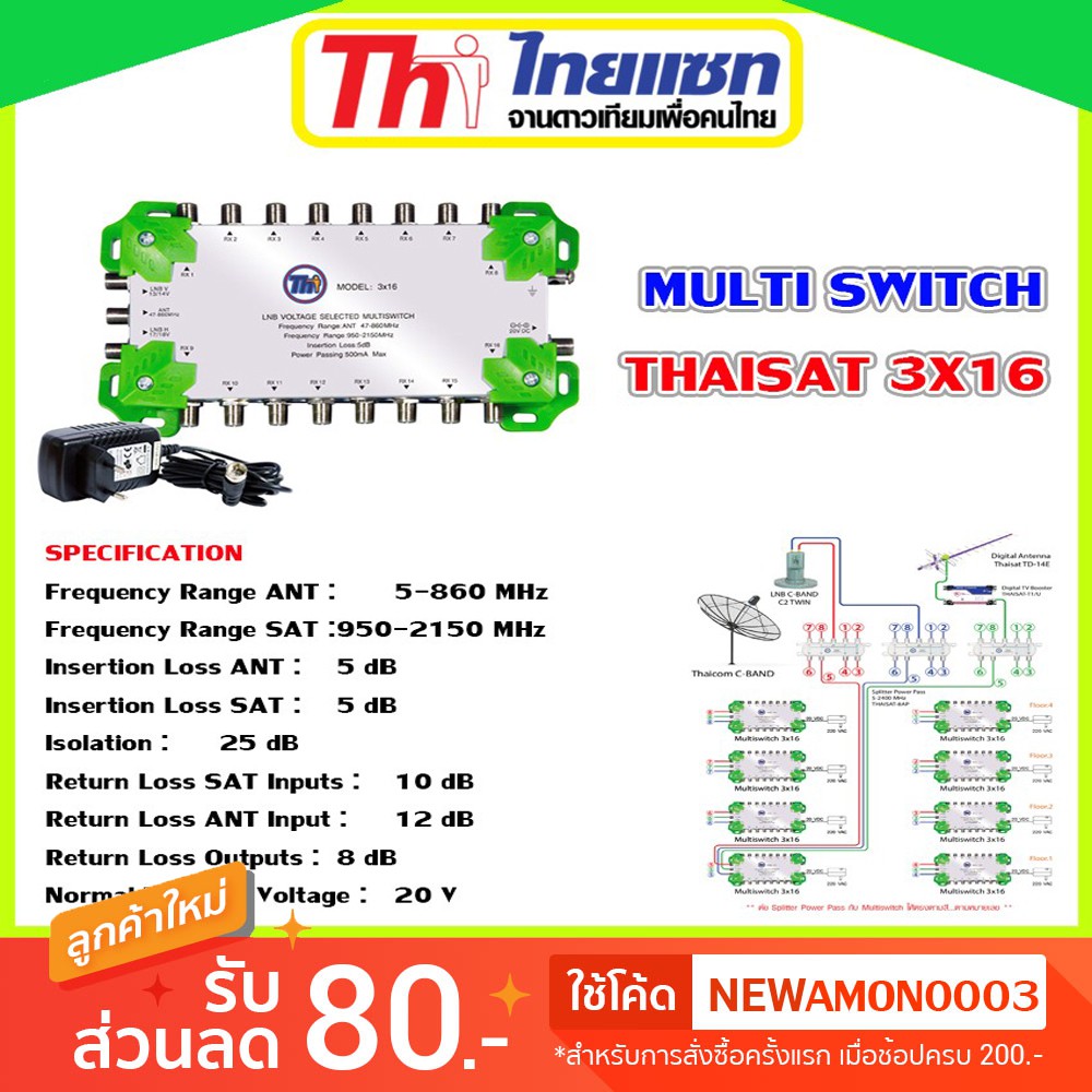 multi-switch-thaisat-3x16-มีไฟเลี้ยง