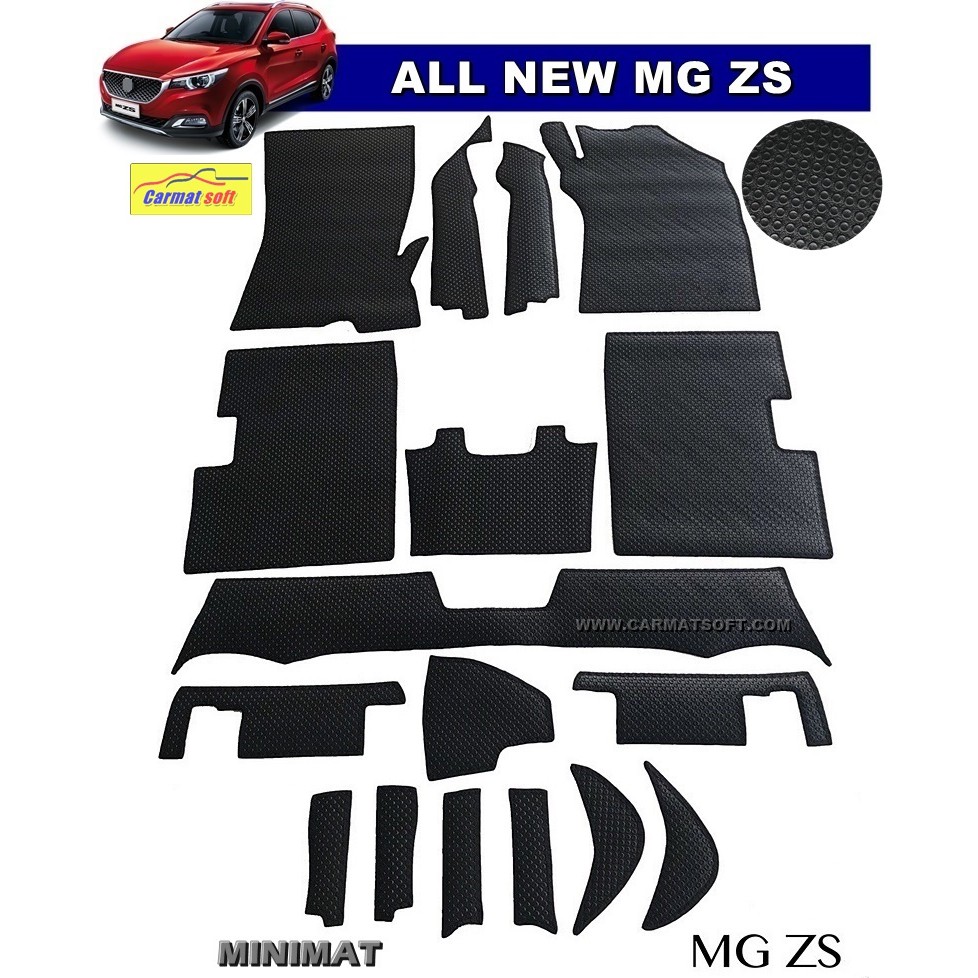 ผ้ายางลายพรมกระดุม-mg-zs-รุ่น-minimat-pvc-สีดำ-เต็มคัน