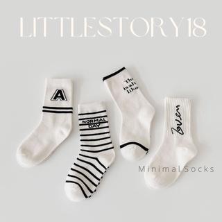 สินค้า [LittleStory18]พร้อมส่ง ถุงเท้าเด็กสไตล์มินิมอล