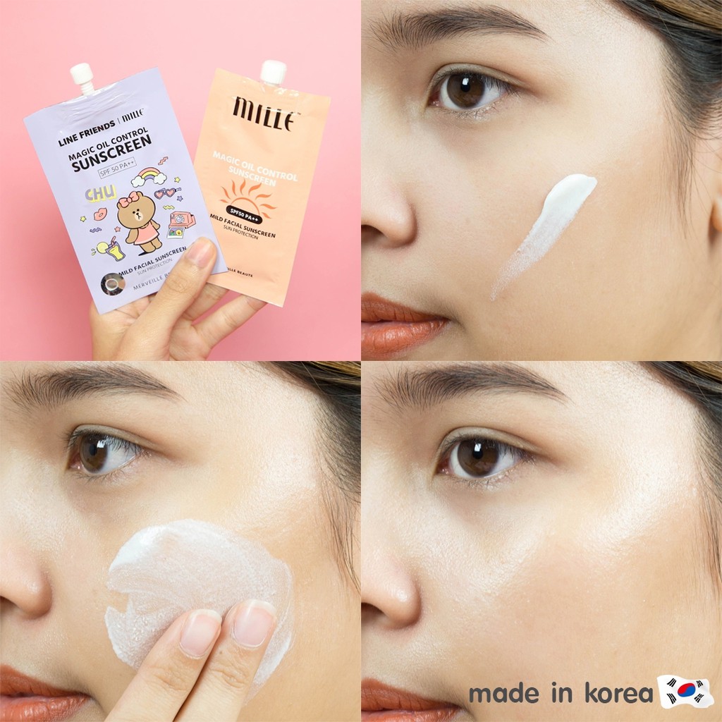 โลชั่นกันแดด-line-friends-l-mille-magic-oil-control-sunscreen-spf-50-pa-7g