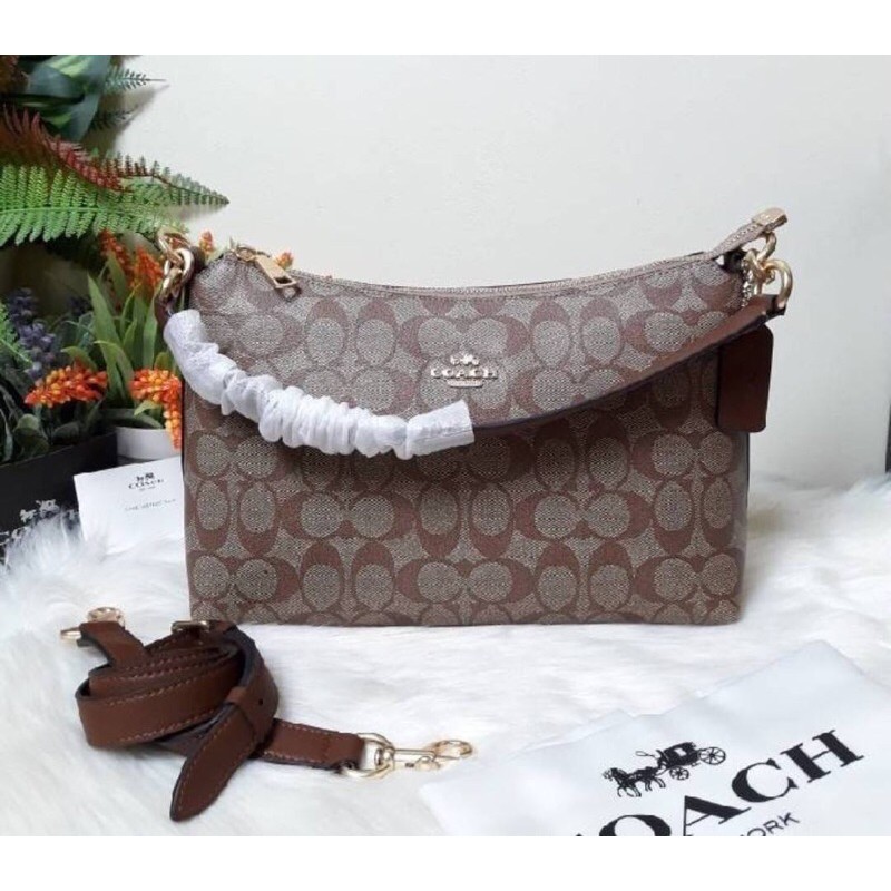 COACH LEWIS SHOULDER BAG IN SIGNATURE CANVAS (COACH F85696) Shopee