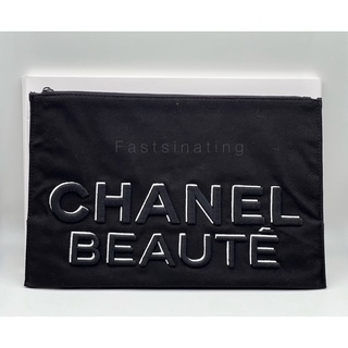 Chanel Cosmetic Bag ผ้าสีดำ ขนาด 30x20x13 cm