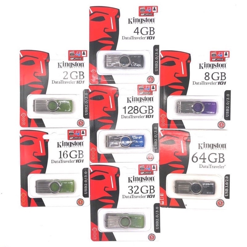 แฟลชไดร์ฟ-2gb-4gb-8gb-16gb-32gb-64gb-128gb-kingston-portable-metal-dt101-g2-usb-flash-drive