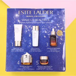 ภาพขนาดย่อของภาพหน้าปกสินค้าNew Estee Lauder 5-piece Small Brown Bottle + Anti-blue Eye Cream + Cleansing + Original Liquid + Cream จากร้าน danni.th บน Shopee