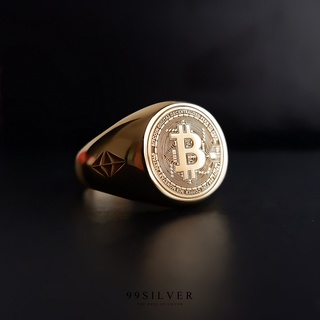 แหวน Bitcoin Crypto Ring สามารถเลือกหน้าแหวนได้ว่าจะเป็นเหรียญอะไร (R267)