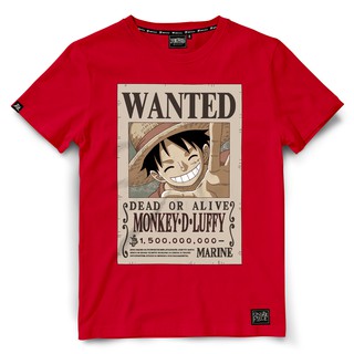 ROUND คอลูกเรือDextreme เสื้อวันพีซ One Piece New Wanted Luffy #2-4XL