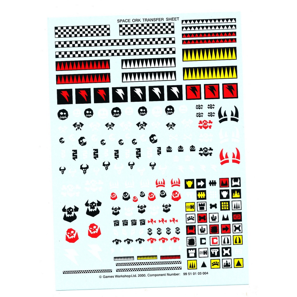 Orks - Transfer Decal Sheet (old version) - Warhammer 40,000 40k Ork ...