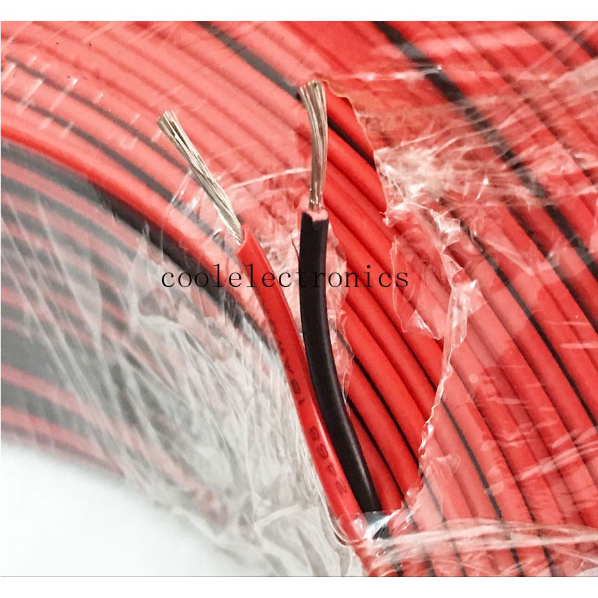 red-black-2-pin-18awg-18-awg-electronic-wire-extension-connector-cable-5m-10m-20m-30m