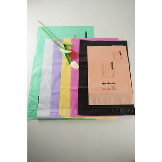 ซองไปรษณีย์พลาสติก S= 20*25 cm. 6 สี ถุงพลาสติก สีพลาสเทล ซองไปรษณีย์กันน้ำ ซองเมลล์ ซองเอกสาร ซองจดหมาย แบบจ่ายหน้า ราค