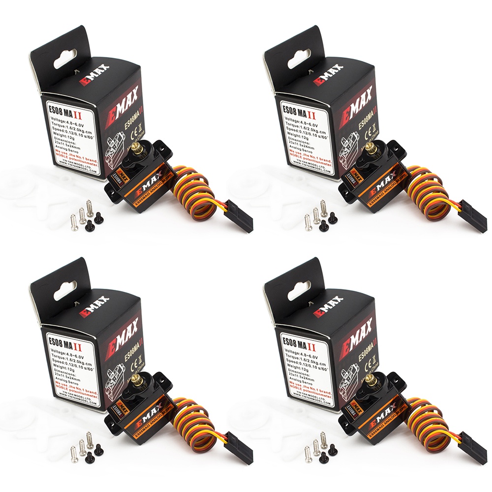 1/2/4Pcs Emax ES08MA II Servo Motor SCX24 Servo 12g 15T Mini Metal Gear
