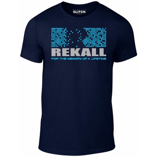 เสื้อยืดสีขาวเสื้อยืด พิมพ์ลายภาพยนตร์ Rekall Arnold Schwarzenegger Total Recall สําหรับผู้ชายS-4XL