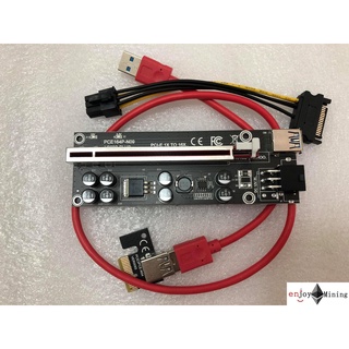 ภาพขนาดย่อของภาพหน้าปกสินค้า(ส่งจากไทย)Riser Card Ver009S PCI Express 4Pin 6Pin SATA Molex Power USB 3.0 จากร้าน enjoymining บน Shopee ภาพที่ 4