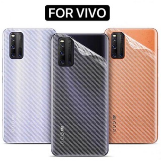 017-2 ฟิล์มหลังลายเคฟล่า VIVO Y31(2021) 2021 Y72 5G ล่าสุดปี2021 V21 5G ฟิล์มหลัง ฟิล์มแคบล่า สินค้าพร้อมส่งจากไทย