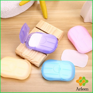 Arleen สบู่เเผ่น แบบพกพา หอมกลิ่นกุหลาบ Paper soap