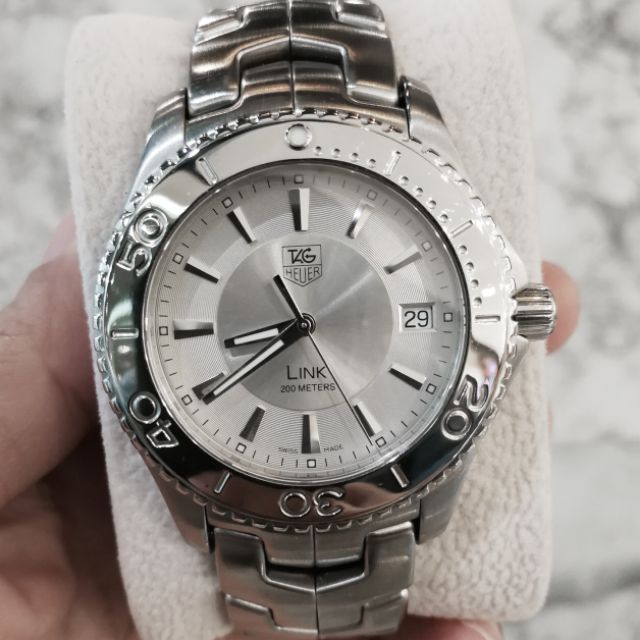 ของแท้100-tag-heuer-link-quartz-stainless-steel-dial-silver-size-38mm-200meters-ก่อนกดสั่งรบกวนทักมาเช็คสต๊อคก่อนนะคะ