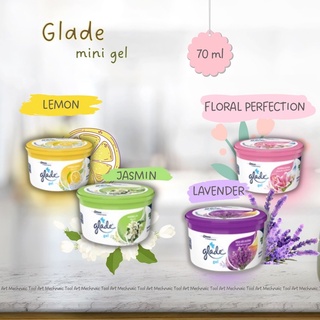 Glade gel mini เกลด คาร์ เจลหอมปรับอากาศ เจลปรับอากาศ น้ำหอมปรับอากาศ  เจลน้ำหอม น้ำหอมติดรถยนต์  70 มล.