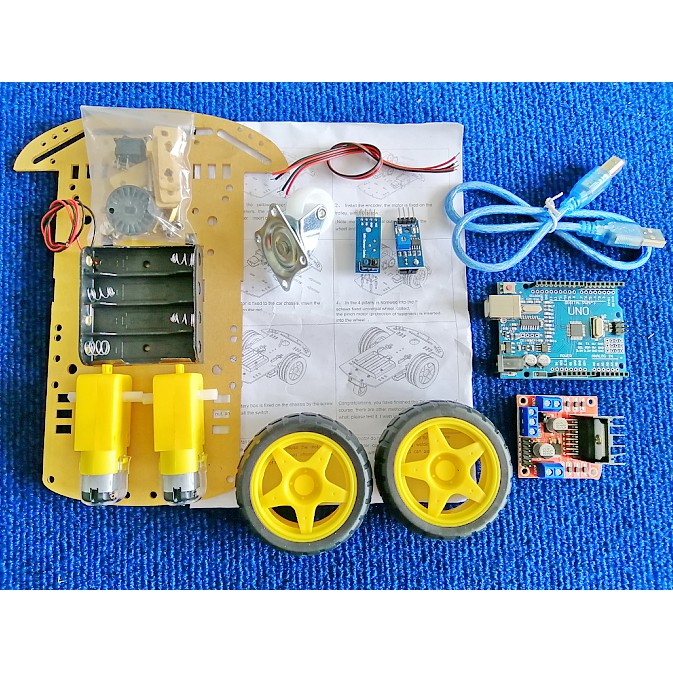 ชุดประกอบหุ่นยนต์เดินตามเส้น Arduino Line Tracking Motor Smart Robot ...