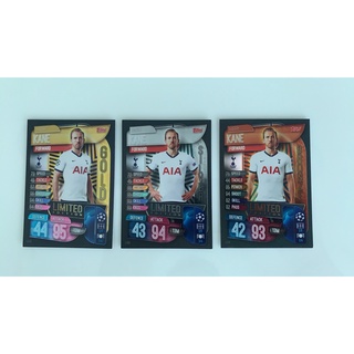 Match attax Harry Kane Limited Edition ชุดใบพิเศษ 3ใบ Gold Silver Bronze