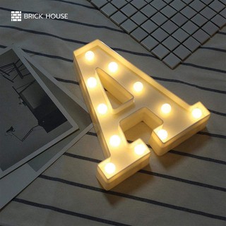 BRICK HOUSE ไฟตัวอักษรภาษาอังกฤษ A-Z / ไฟประดับตกแต่ง LED Light Up Letter